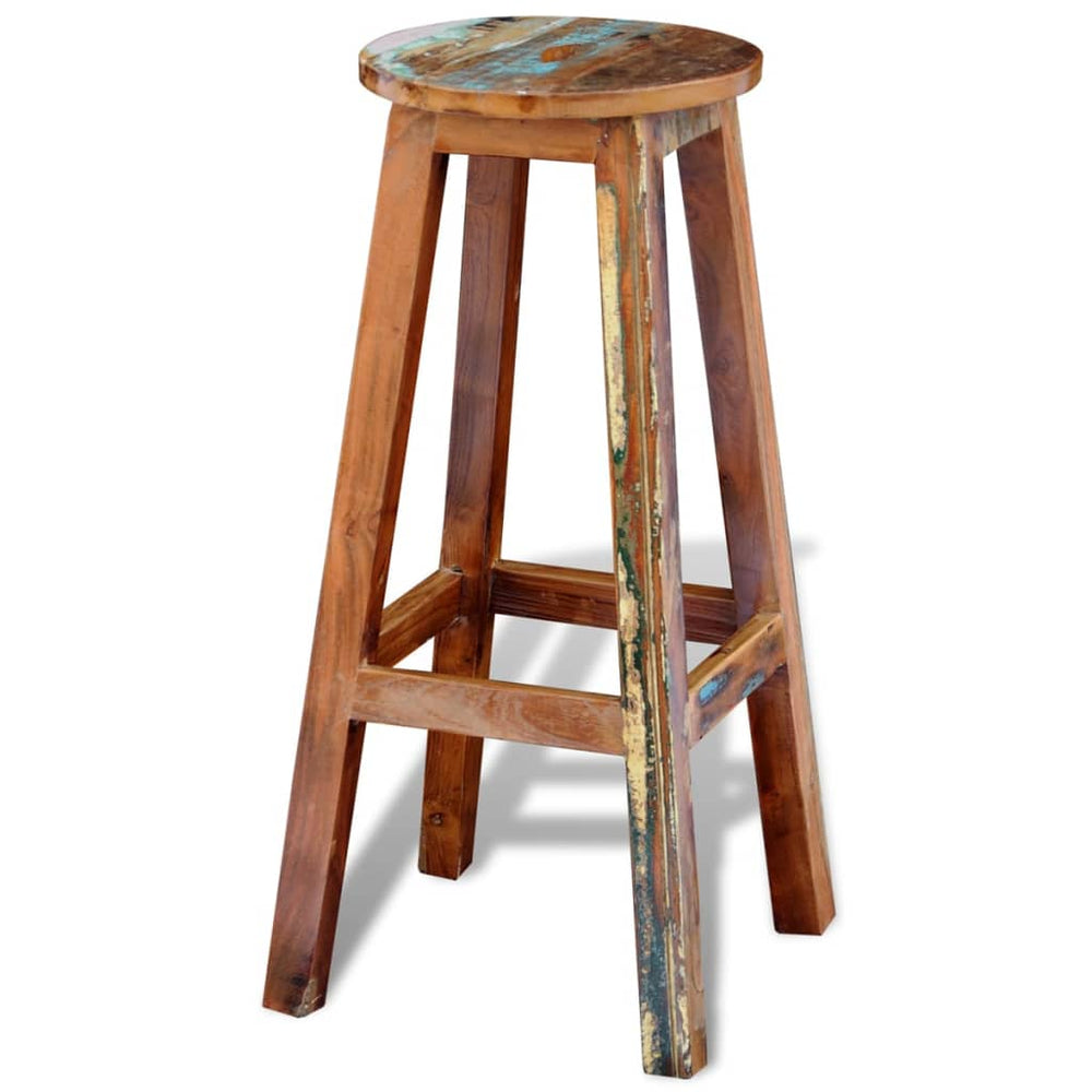 Massiver Barhocker aus Altholz