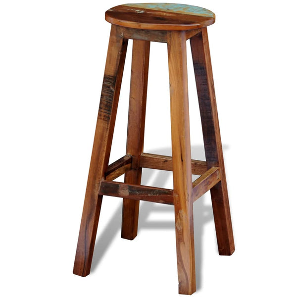 Massiver Barhocker aus Altholz