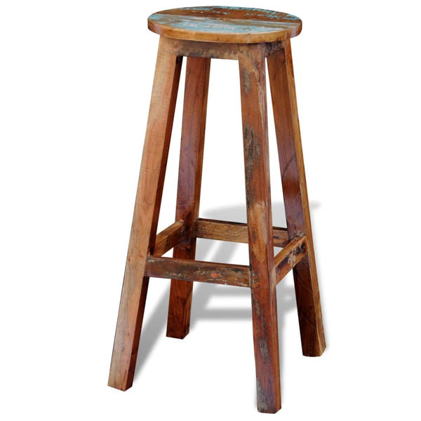 Massiver Barhocker aus Altholz
