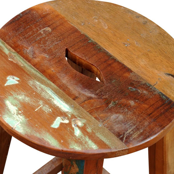 Massiver Barhocker aus Altholz