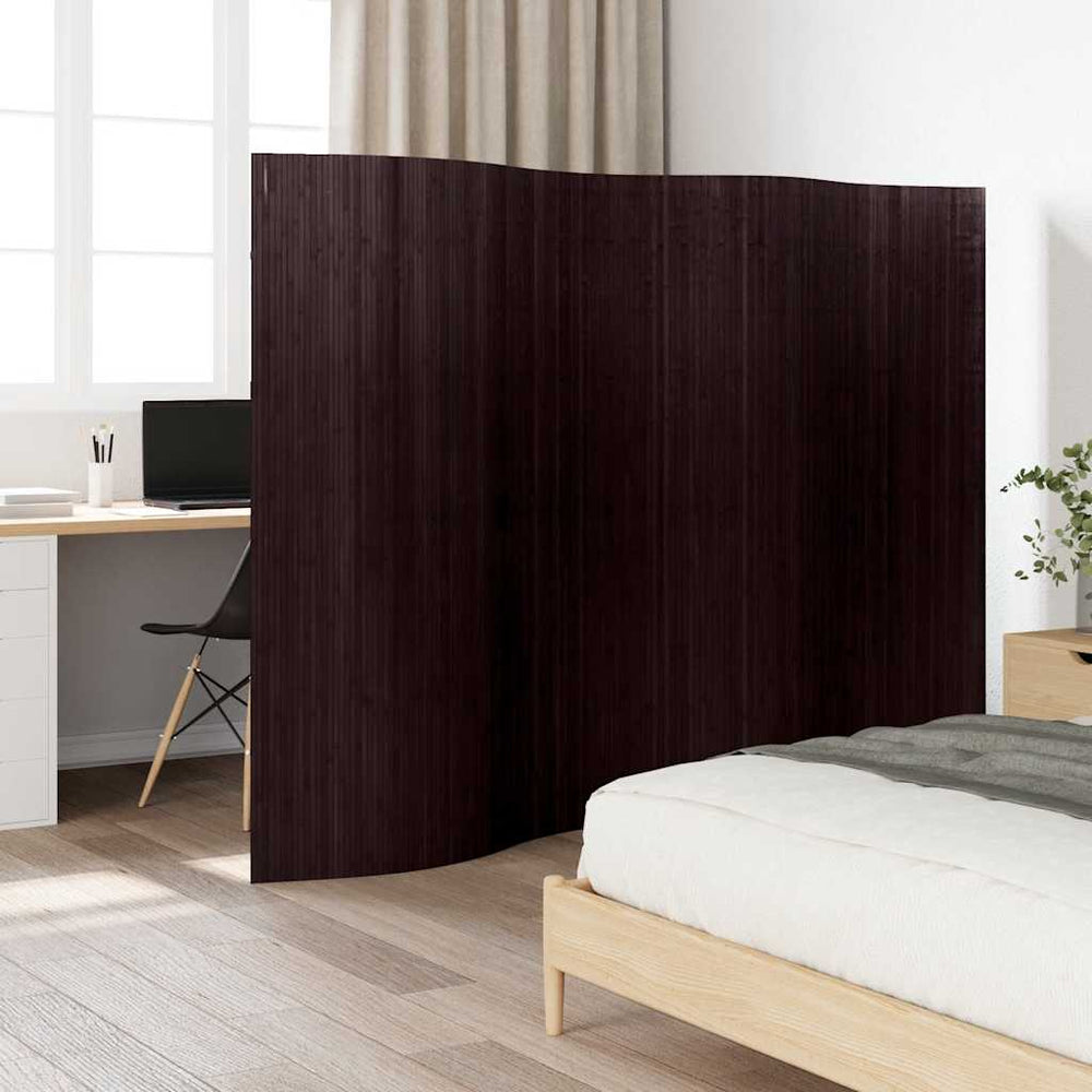 Dunkelbrauner Bambus Raumteiler 250x165 cm