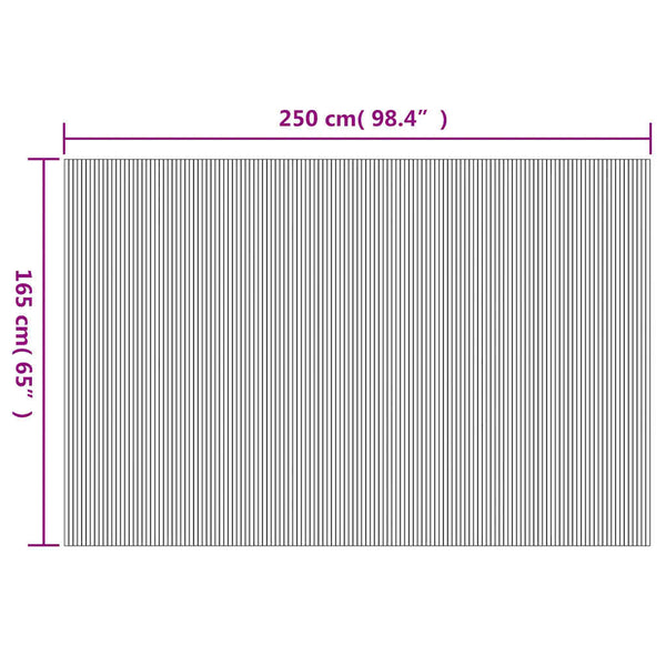 Raumteiler Bambus Weiß Breite 250 cm Höhe 165 cm