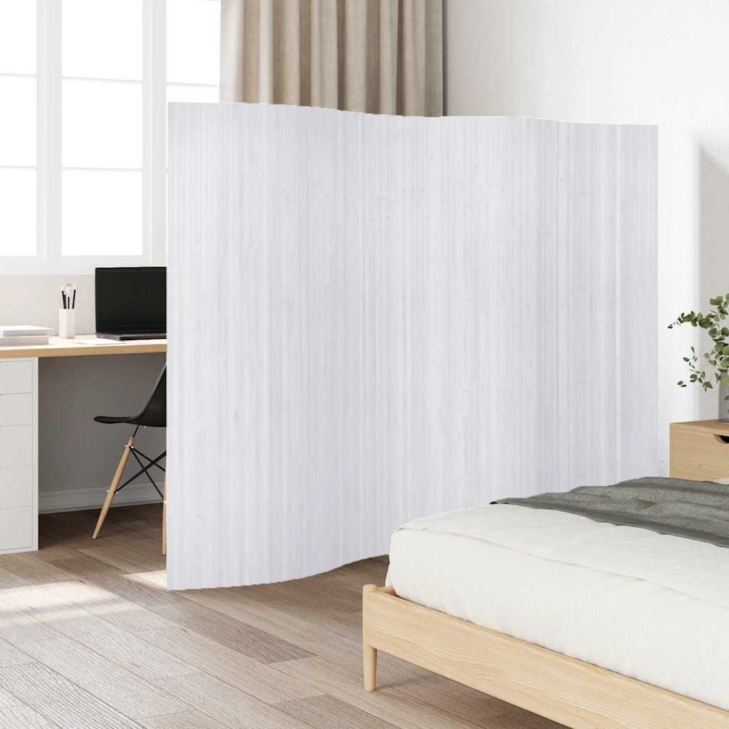 Weißer Bambus Raumteiler 250x165 cm