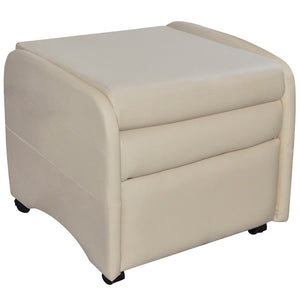 Klappbarer Sessel Creme Kunstleder