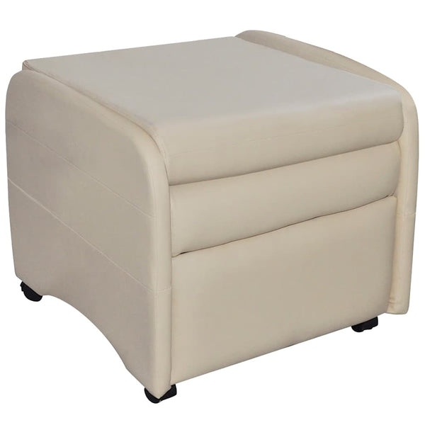 Sessel Klappbar Creme Kunstleder
