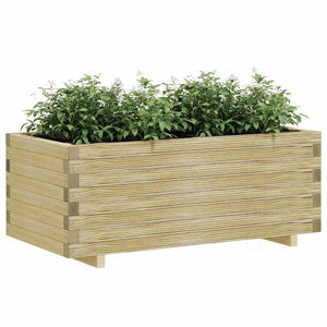 Rechteckiges Hochbeet aus Holz, 100x50x40 cm