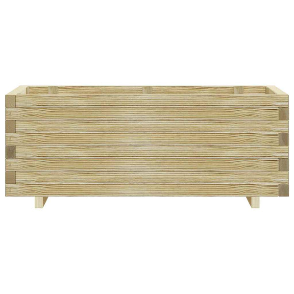 Rechteckiges Hochbeet aus Holz, 100x50x40 cm