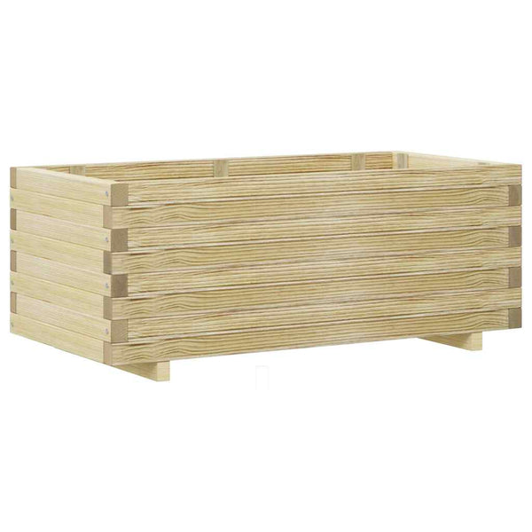 Rechteckiges Hochbeet aus Holz, 100x50x40 cm