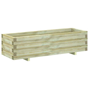 Rechteckiges Hochbeet aus Holz, 120x40x30 cm