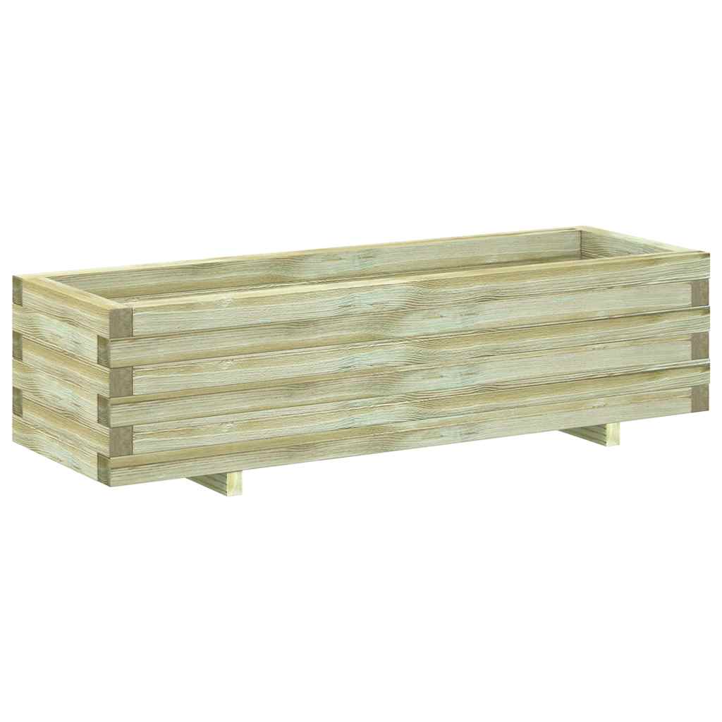 Rechteckiges Hochbeet aus Holz, 120x40x30 cm