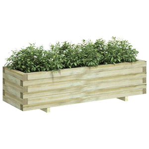 Rechteckiges Hochbeet aus Holz, 120x40x30 cm