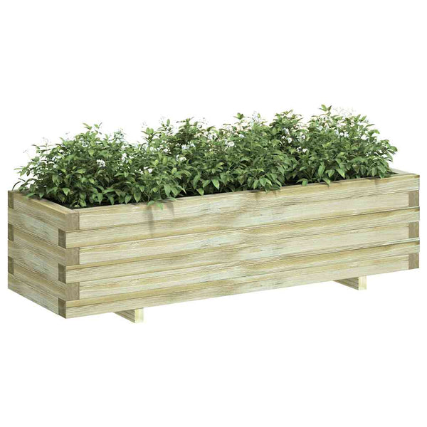 Rechteckiges Hochbeet aus Holz, 120x40x30 cm