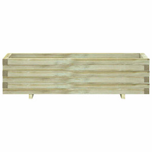 Rechteckiges Hochbeet aus Holz, 120x40x30 cm