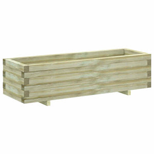 Rechteckiges Hochbeet aus Holz, 120x40x30 cm