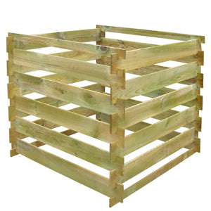 Quadratischer Lattenkomposter aus Holz, 0,54 m³
