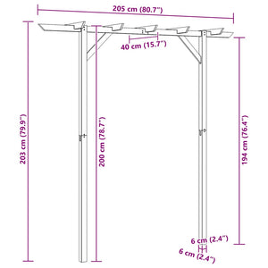 Holz Gartenpergola 205 cm