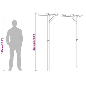Holz Gartenpergola 205 cm