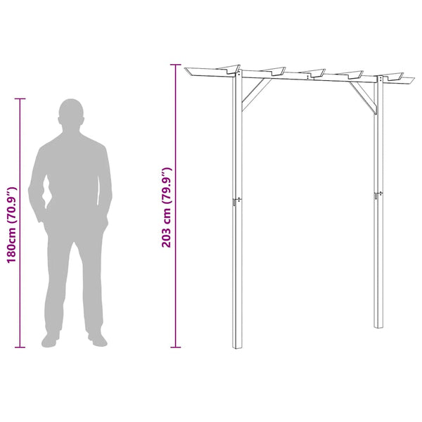 Holz Gartenpergola 205 cm