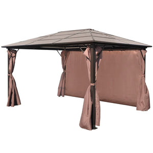 Pavillon mit Vorhängen Braun 400x300 cm