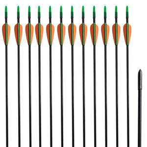 Recurvebogen Pfeile Fiberglas 30 Zoll, 12er-Set