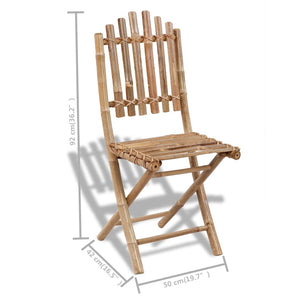 vidaXL Chaises de jardin en bambou 4 pcs