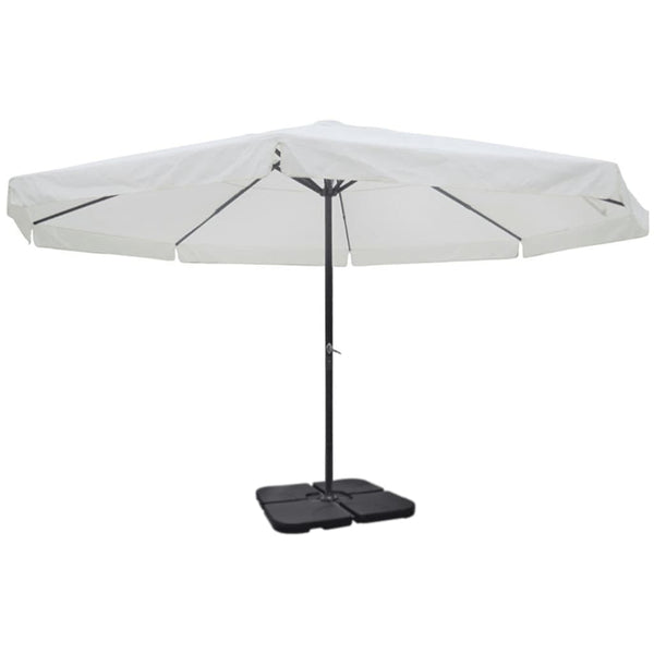 Sonnenschirm Aluminium Tragbarer Sonnenschirmständer Weiß
