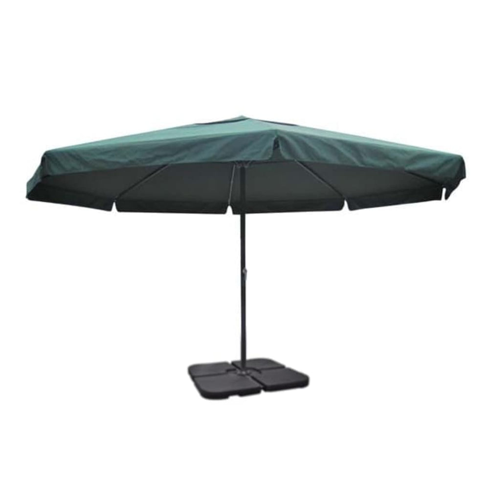 vidaXL Aluminium Parasol Portable Parasol Stand Green