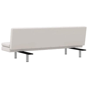 Ausziehbares Schlafsofa Cremeweiß mit Kissen