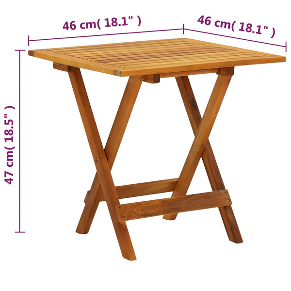 Akazienholz Bistrotisch 46x46 cm