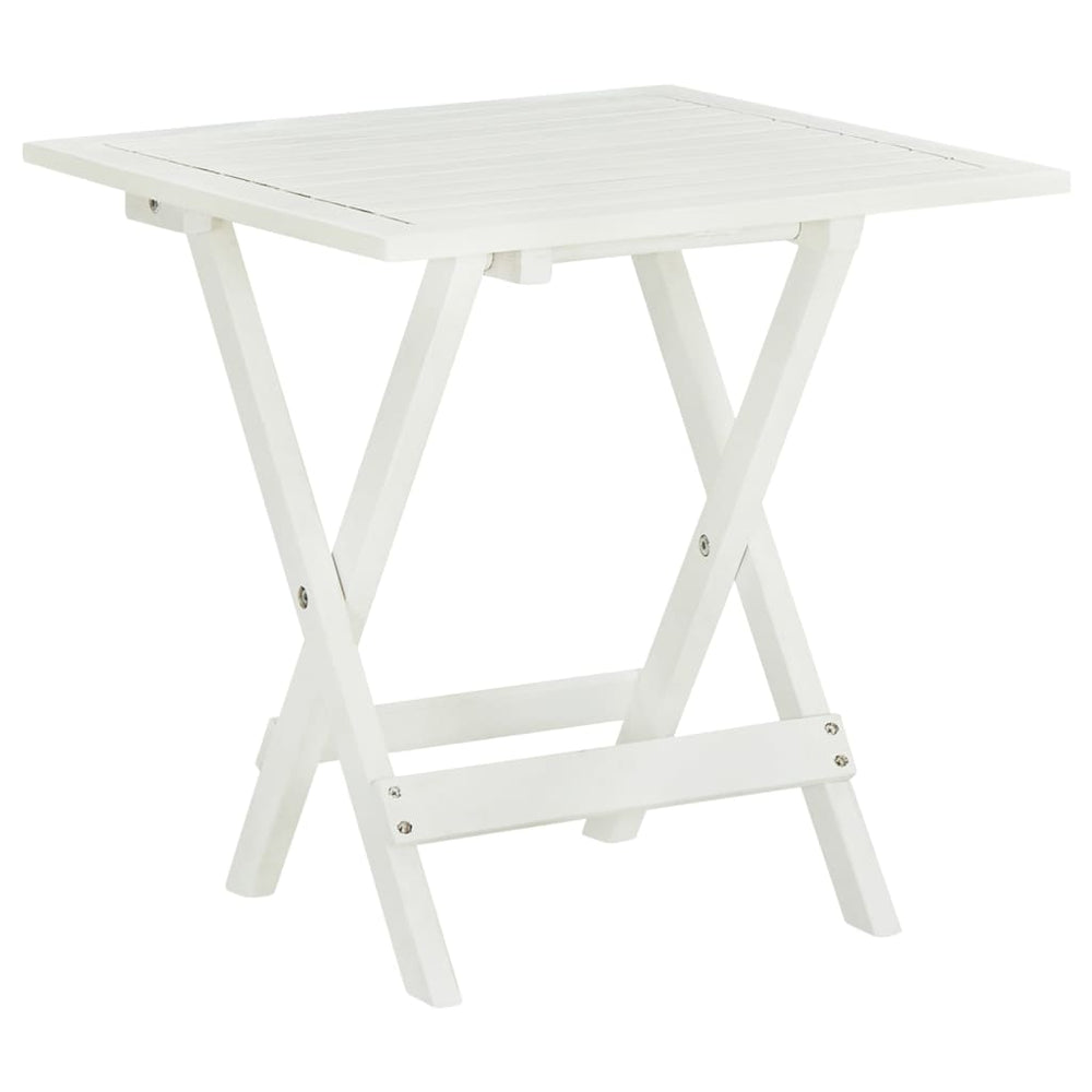 Weißer Akazienholz Bistrotisch 46x46 cm