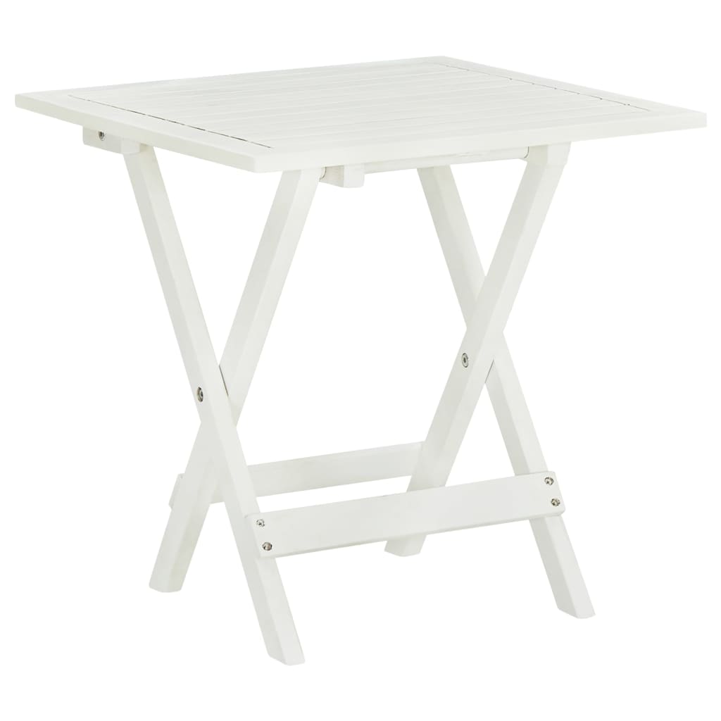 Weißer Akazienholz Bistrotisch 46x46 cm