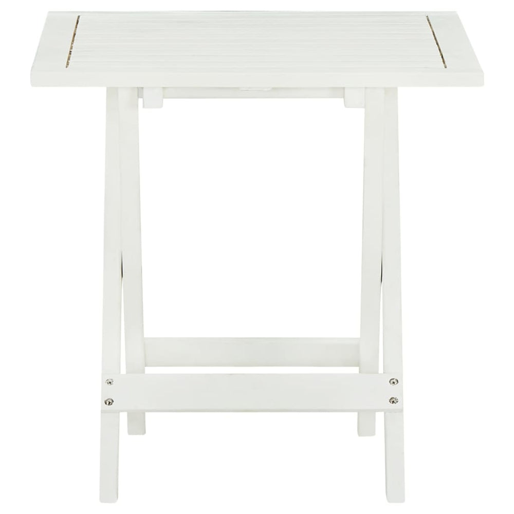 Weißer Akazienholz Bistrotisch 46x46 cm
