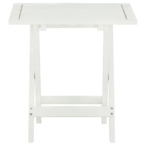 Weißer Akazienholz Bistrotisch 46x46 cm