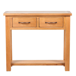 Massivholz Konsolentisch Eiche mit 2 Schubladen