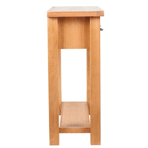 Massivholz Konsolentisch Eiche mit 2 Schubladen