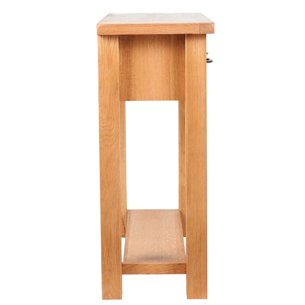 Massivholz Konsolentisch Eiche mit 2 Schubladen