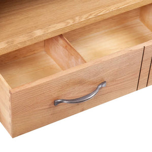 TV-Schrank mit Schublade 88x42x46 cm Massivholz Eiche