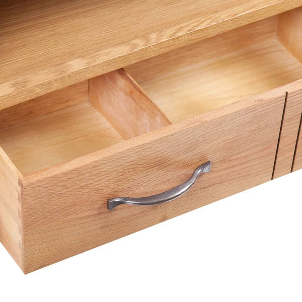 TV-Schrank mit Schublade 88x42x46 cm Massivholz Eiche