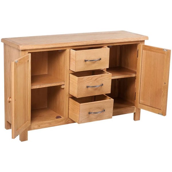 Massivholz Eiche Sideboard mit 3 Schubladen
