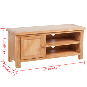 TV-Schrank Eiche Massivholz 103 cm