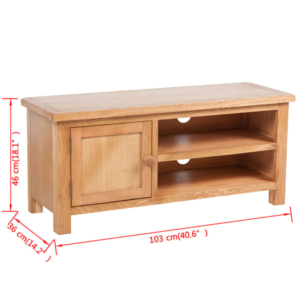 TV-Schrank Eiche Massivholz 103 cm