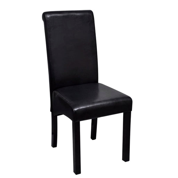 Esszimmerstühle 4 Stk. Schwarz Kunstleder
