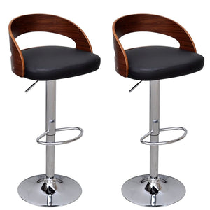 vidaXL Tabourets de bar 2 pcs Bois courbé