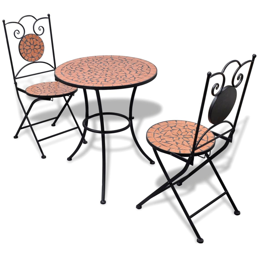 vidaXL Ensemble de bistro 3 pcs. Céramique terre cuite