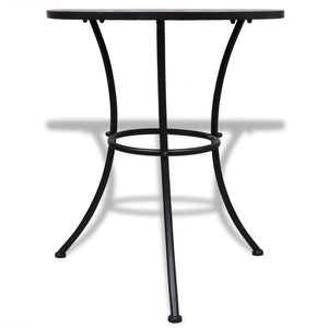 3-tlg. Bistro-Set Keramik Terrakotta und Weiß