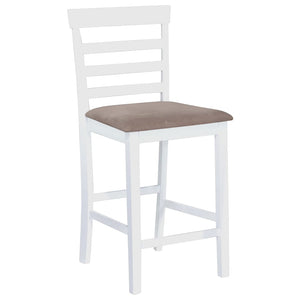 vidaXL Tabourets de bar 2 pcs Tissu Blanc