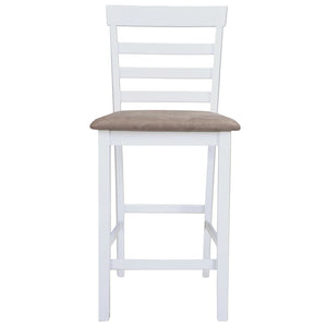 Weiße Barhocker 2er Set Stoff