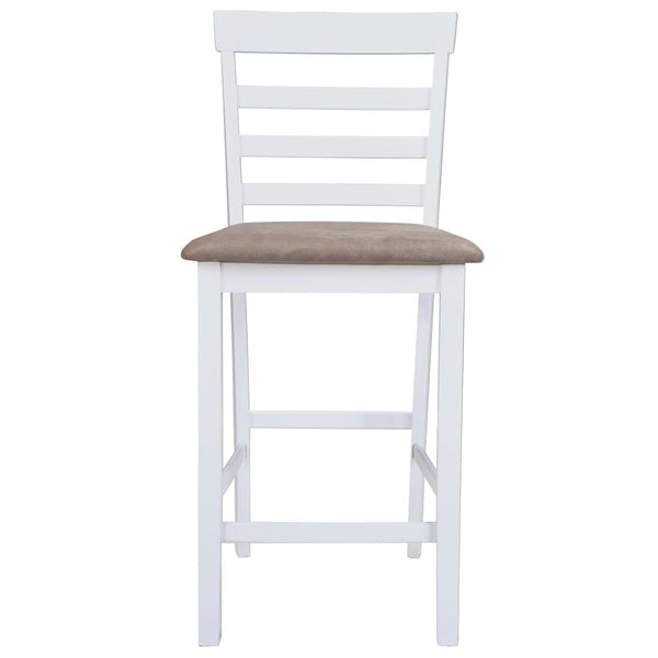 Weiße Barhocker 2er Set Stoff
