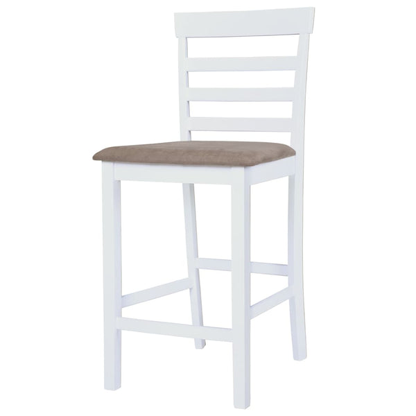 Weiße Barhocker 2er Set Stoff