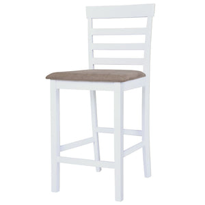 vidaXL Tabourets de bar 2 pcs Tissu Blanc